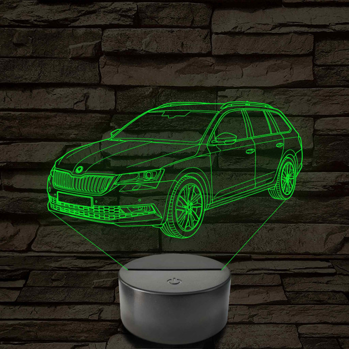 Skoda Octavia Combi LED Lámpa – Egyedi rendszámmal gravírozható