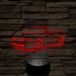 Renault Megane Cabrio 2005 – 7 színű 3D LED lámpa egyedi rendszámmal gravírozható