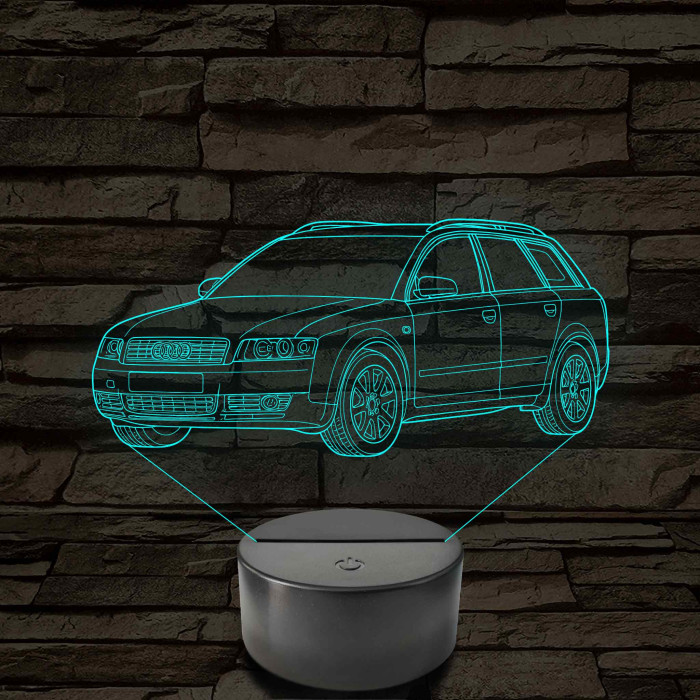 Audi A4 B6 (combi) – 7 színű, színváltós 3D LED lámpa