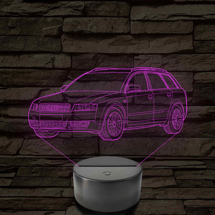 Audi A4 B6 (combi) – 7 színű, színváltós 3D LED lámpa