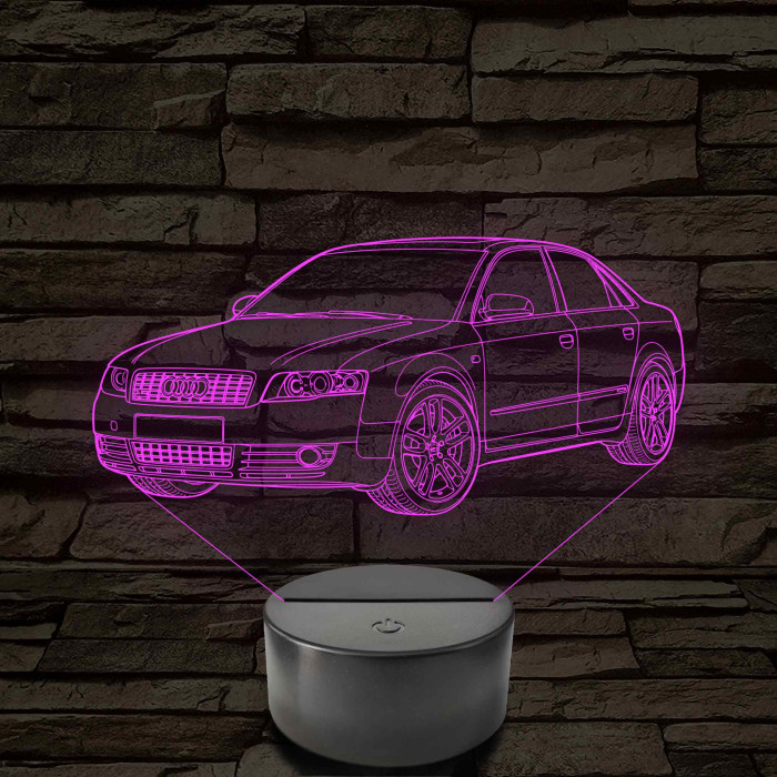 Audi A4 B6 (Sedan) – 7 színű, színváltós 3D LED lámpa