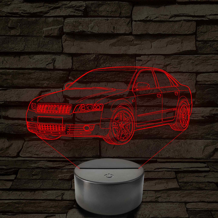Audi A4 B6 (Sedan) – 7 színű, színváltós 3D LED lámpa