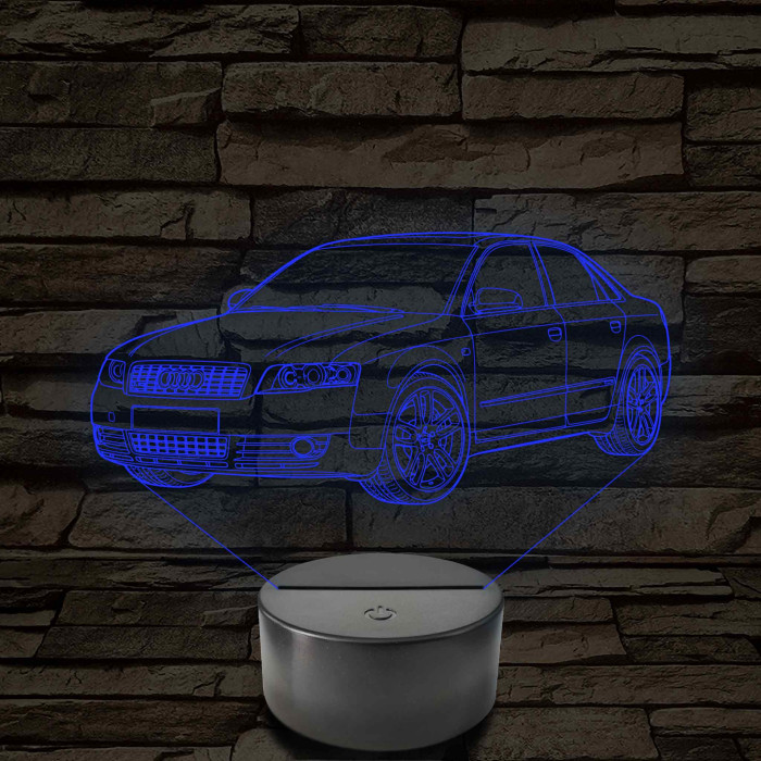 Audi A4 B6 (Sedan) – 7 színű, színváltós 3D LED lámpa