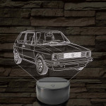 Volkswagen Golf 1 kereklámpás –  7 színű, színváltós 3D LED lámpa
