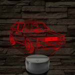 Volkswagen Golf 1 kereklámpás –  7 színű, színváltós 3D LED lámpa