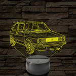Volkswagen Golf 1 kereklámpás –  7 színű, színváltós 3D LED lámpa