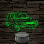 Volkswagen Golf 1 kereklámpás –  7 színű, színváltós 3D LED lámpa