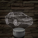 BlueEFFICIENCY Avantgarde autó - 7 színű, színváltós 3D led lámpa