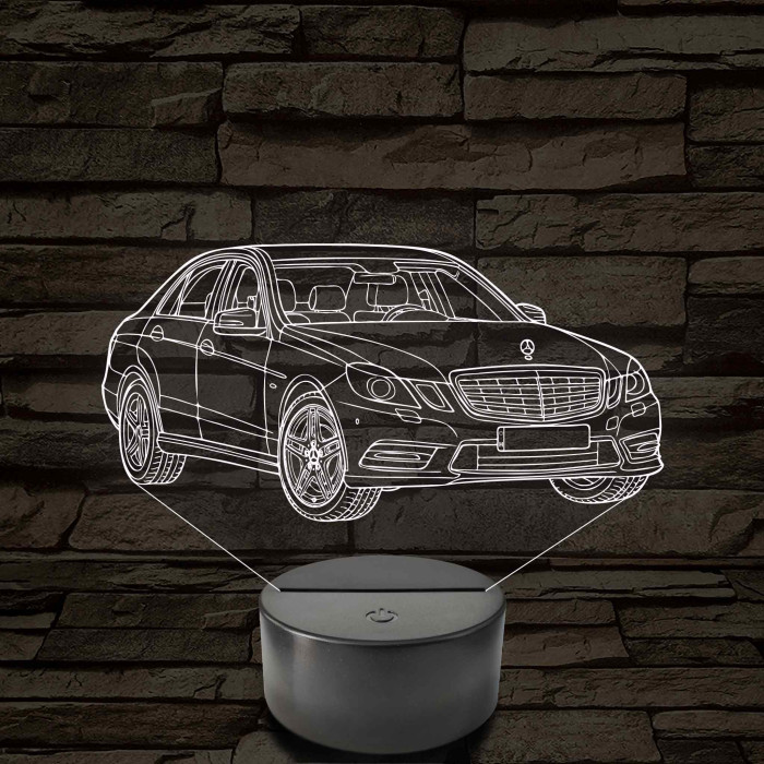 BlueEFFICIENCY Avantgarde autó - 7 színű, színváltós 3D led lámpa