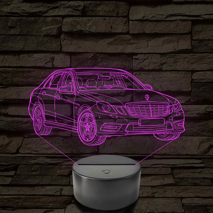 BlueEFFICIENCY Avantgarde autó - 7 színű, színváltós 3D led lámpa