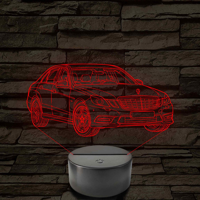 BlueEFFICIENCY Avantgarde autó - 7 színű, színváltós 3D led lámpa