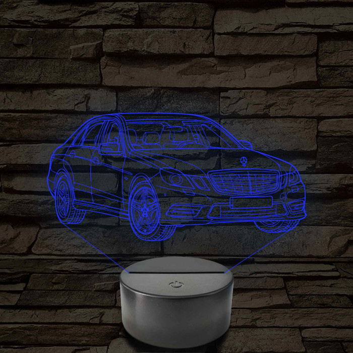 BlueEFFICIENCY Avantgarde autó - 7 színű, színváltós 3D led lámpa