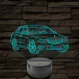 BlueEFFICIENCY Avantgarde autó - 7 színű, színváltós 3D led lámpa