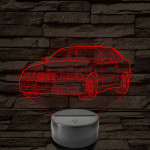 BMW E36 szemből - 7 színű, színváltós 3D led lámpa