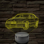 BMW E36 szemből - 7 színű, színváltós 3D led lámpa