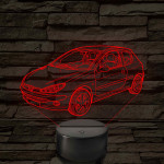 Peugeot 206 LED Lámpa – Egyedi rendszámmal gravírozható