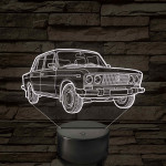 Lada 1500 S - 7 színű 3D led lámpa
