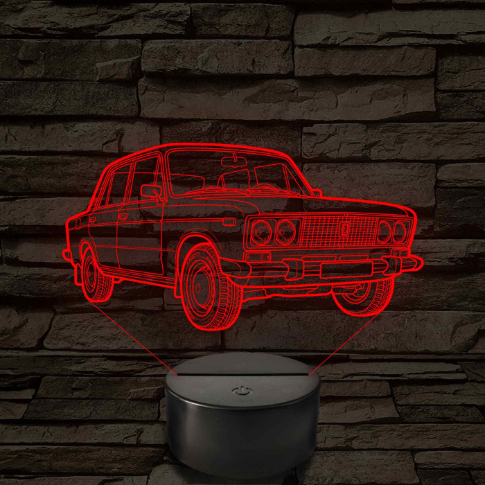 Lada 1500 S - 7 színű 3D led lámpa