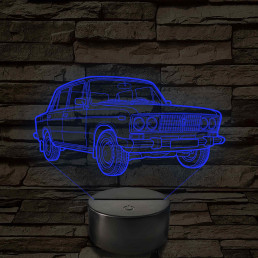 Lada 1500 S - 7 színű 3D led lámpa
