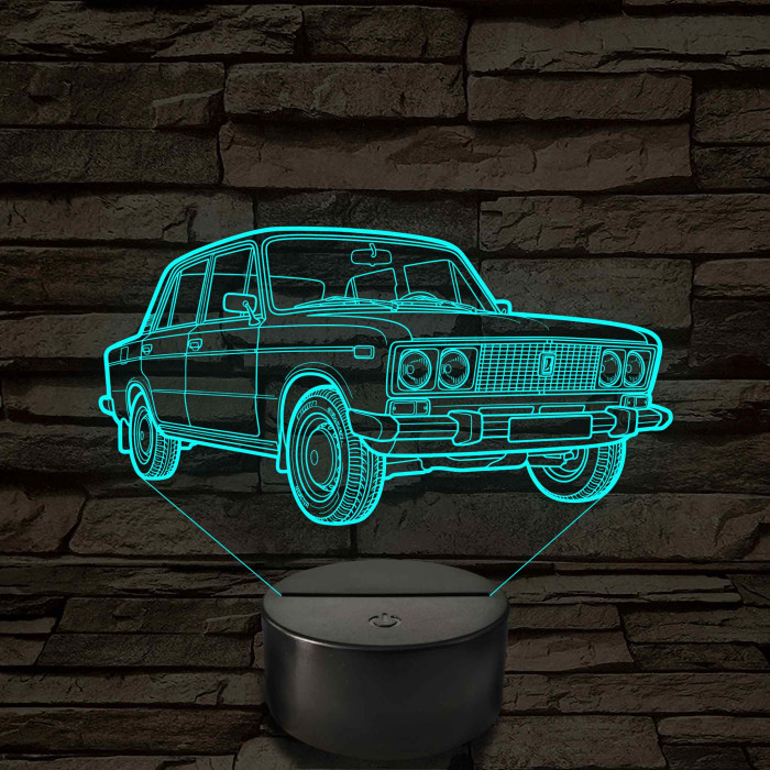 Lada 1500 S - 7 színű 3D led lámpa