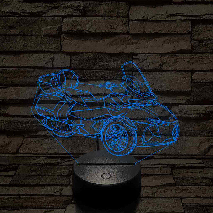 Can-Am Spyder Rt motor – 7 színű, színváltós 3D LED lámpa