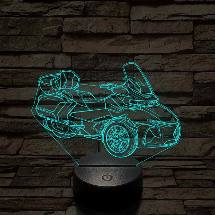 Can-Am Spyder Rt motor – 7 színű, színváltós 3D LED lámpa