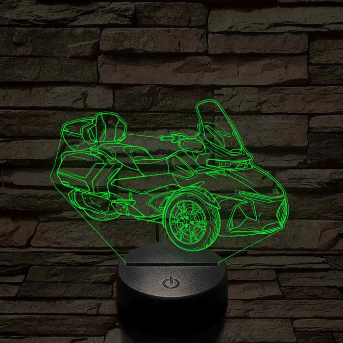 Can-Am Spyder Rt motor – 7 színű, színváltós 3D LED lámpa
