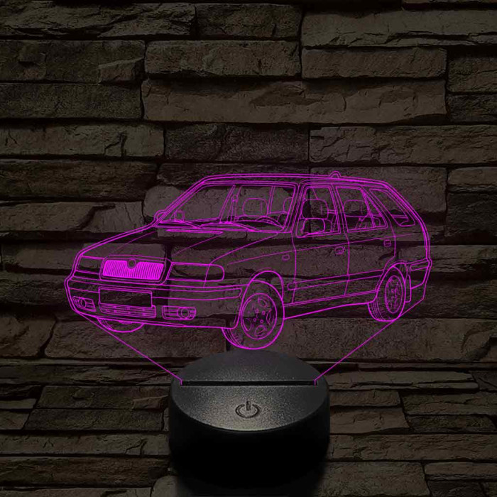 Skoda Felicia kombi 1999 – 7 színű, színváltós 3D LED lámpa