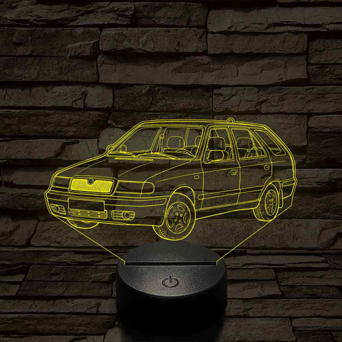 Skoda Felicia kombi 1999 – 7 színű, színváltós 3D LED lámpa