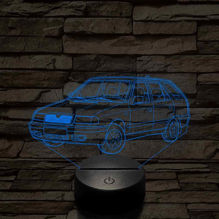 Skoda Felicia kombi 1999 – 7 színű, színváltós 3D LED lámpa