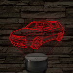VW Golf MK3 5 ajtós változat - 7 színű, színváltós 3D led lámpa