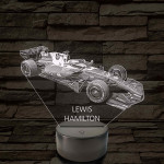 A Száguldó Legenda – Lewis Hamilton F1 7 színű, színváltós 3D LED lámpa