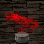 A Száguldó Legenda – Lewis Hamilton F1 7 színű, színváltós 3D LED lámpa