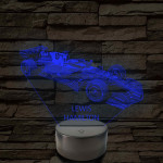 A Száguldó Legenda – Lewis Hamilton F1 7 színű, színváltós 3D LED lámpa