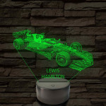 A Száguldó Legenda – Lewis Hamilton F1 7 színű, színváltós 3D LED lámpa