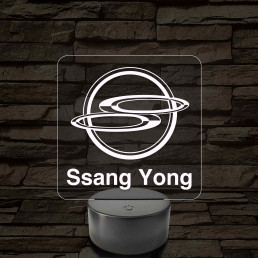 SsangYong új logós autós lámpa – 7 színű, színváltós LED lámpa