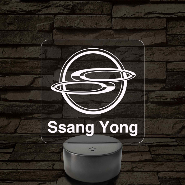 SsangYong új logós autós lámpa – 7 színű, színváltós LED lámpa