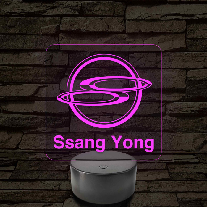 SsangYong új logós autós lámpa – 7 színű, színváltós LED lámpa