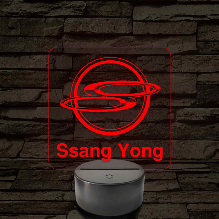 SsangYong új logós autós lámpa – 7 színű, színváltós LED lámpa