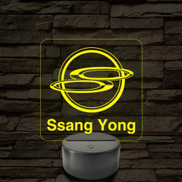 SsangYong új logós autós lámpa – 7 színű, színváltós LED lámpa
