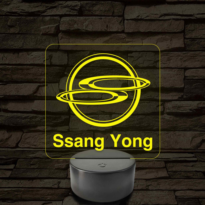 SsangYong új logós autós lámpa – 7 színű, színváltós LED lámpa