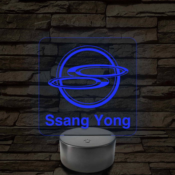 SsangYong új logós autós lámpa – 7 színű, színváltós LED lámpa