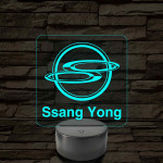 SsangYong új logós autós lámpa – 7 színű, színváltós LED lámpa