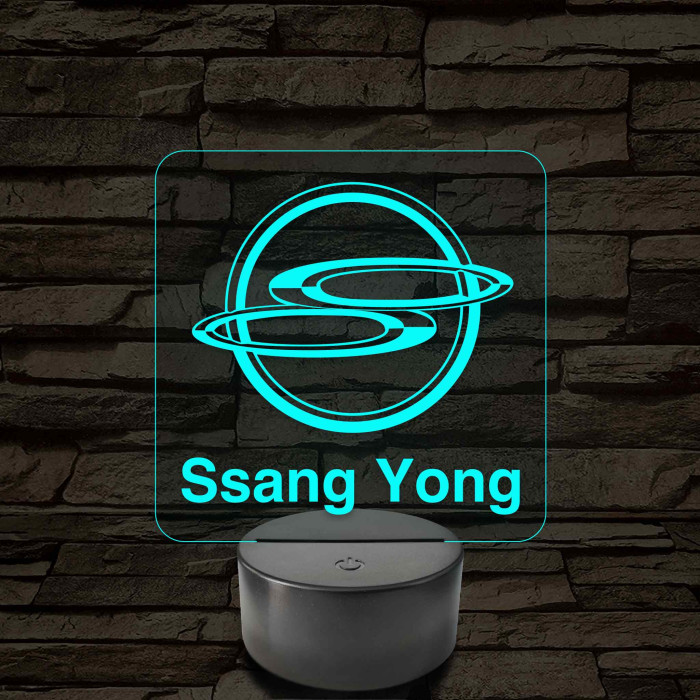 SsangYong új logós autós lámpa – 7 színű, színváltós LED lámpa