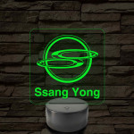 SsangYong új logós autós lámpa – 7 színű, színváltós LED lámpa