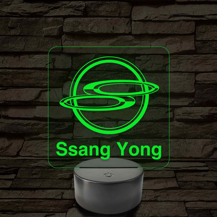 SsangYong új logós autós lámpa – 7 színű, színváltós LED lámpa