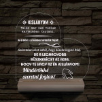 Kislányom fatalpas 7 színű 3D led lámpa