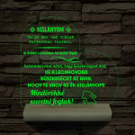Kislányom fatalpas 7 színű 3D led lámpa