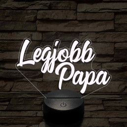 Legjobb Papa - 7 színű 3D led lámpa