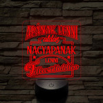 Apának lenni áldás, Nagypapának lenni felbecsülhetetlen - 7 színű 3D led lámpa